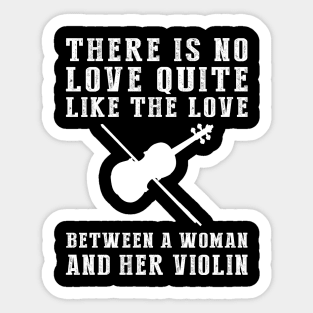 Strings of Love: Celebrate the Unbreakable Bond Between a Man and His Violin! Sticker